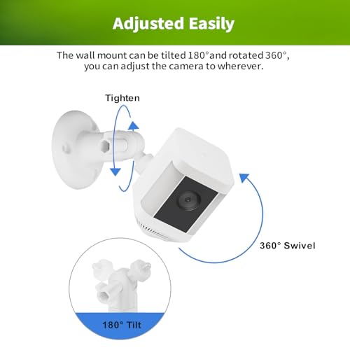Image of 360 Adjustable Wall Mount for Ring Spotlight Cam Battery /Cam Plus /Pro (Battery), Suitable for Indoor /Outdoor Use, Perfect View Angle for Your Surveillance Camera System