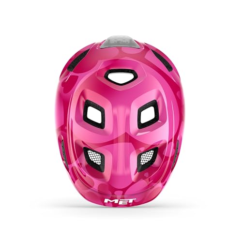 MET - Hooray MIPS Children's Cycling Helmet In Pink / Hearts Size Extra Small (46-52 cm), Pink Hearts Glossy, XS - Image 4