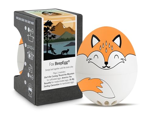 Fox BeepEgg – Egg Timer for Boiling Eggs – Musical Egg Cooker for Soft, Medium, Hard Boiled Eggs – Food Safe – Singing Floating Egg Timer – Egg Cooker for 3 Levels of Doneness - Brainstream