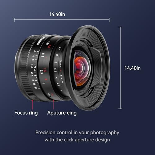 PERGEAR 12mm F2 II Ultra Wide-Angle APS-C Manual Focus Lens for Fuji X-Mount, 230g, Clicked Aperture Design, Compatible with Fujifilm X Mount Mirrorless Cameras X-T30 X-T30II X-T100 X-A7 X-A10 - Image 4