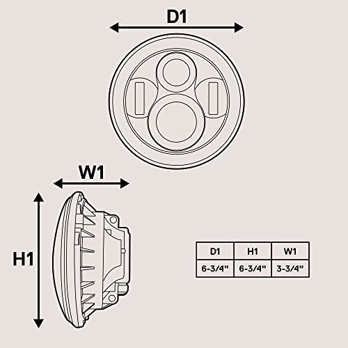 Image of TRUE MODS 7 Inch LED Headlights Round for 2007-2018 Jeep Wrangler JK H6024