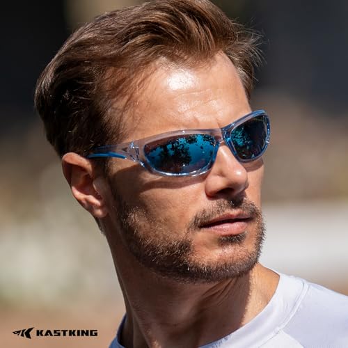Image of KastKing Hiwassee Polarized Sport Sunglasses for Men and Women, Wrap Sunglasses for Fishing Cycling and Running,UV Protection