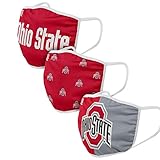 FOCO Ohio State Buckeyes NCAA Face Cover - Adult - 3 Pack, Model Number: FACECOVERNCAA