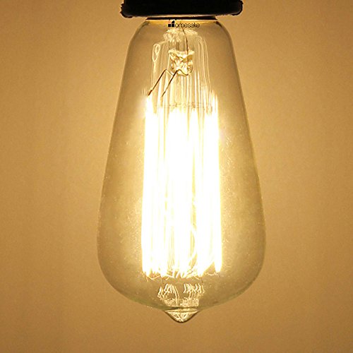 Image of Homesake ST64 Pear Shape Edison Filament Bulb Squirrel Cage, Antique Edison E27 Tungsten Bulb, 1 Piece