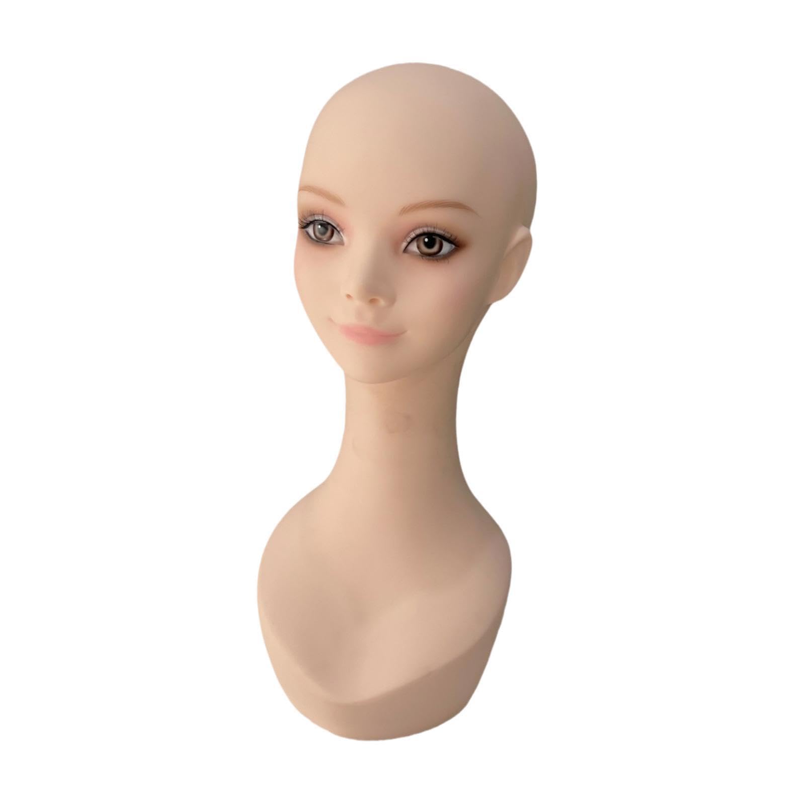 Cabeza de maniquí de maquillaje para exhibir pelucas, sombreros y gafas en tiendas