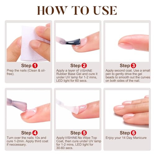 Vishine Milky White Gel Builder Uñas 6 en 1 miniatura 7