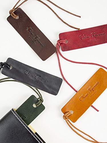 Dom Teporna Italy しおり 本革 イタリアンレザー 紐付き ブックマーク おしゃれな読書に ブックマーカー 栞 カラー５色 ランダム７点セット