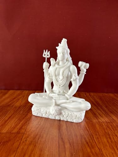 Estatua de Lord Shiva talla mediana de mármol miniatura 2