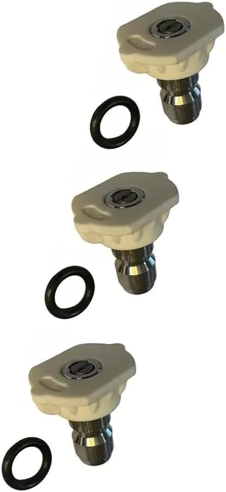 for 3PK Pressure Washer 1/4 QC Nozzle Tips, 40°, White, 9 GPM, 1/4 Quick Connect tip, 40 Degree Nozzle, 4000 psi Nozzle, 9 GPM Pressure Washer tip, Power Washer Nozzle Set