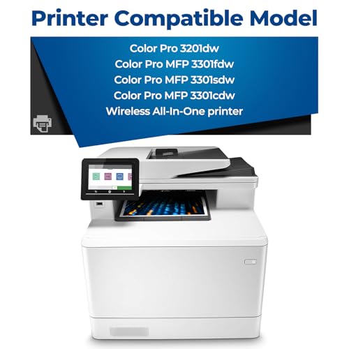 Image of 218A Toner Cartridges 2 Pack Black Laser Jet Pro MFP 3301fdw 3301sdw 3201dw Replacement for HP 218A 218X 218 Toner Cartridge HP218A for Color Laser-Jet Pro 3201dw MFP 3301fdw 3301sdw 3301cdw