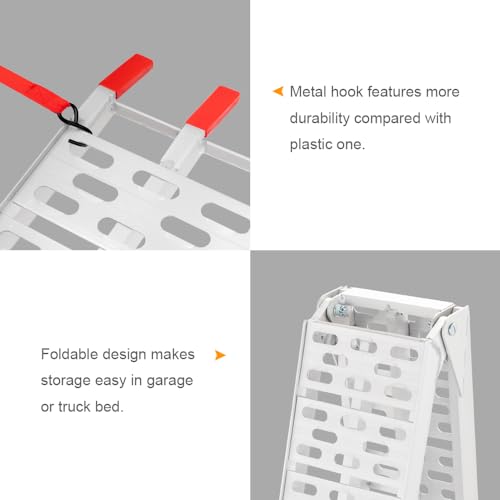 image for TUFFIOM 7ft Aluminum Truck Ramps 1500lbs Capacity,2pcs Folding Loading