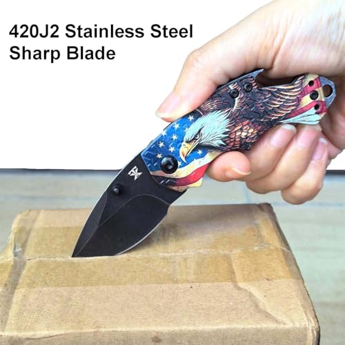 Image of Mini Folding Pocket Knife, Multifunctional Knife with Bottle Opener, Glass Breaker, Light Weight Camping EDC Knife for Men Women