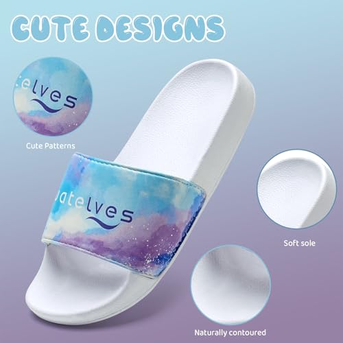 Image of IceUnicorn Kids Girls Slide Sandals Toddler Slippers Boys Non-slip Summer Casual Beach Water Shoes for Indoor & Outdoor