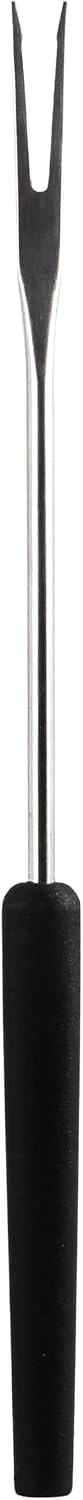 Swissmar Cheese Fondue Forks – Set of 6 with Black Wood Numbered Handles – Stainless Steel 3-Tine Curved Tips – Heat Resistant – 10” Long Fondue Forks for Cheese, Bread, & Entertaining