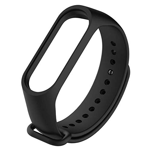 REY Correa Recambio para XIAOMI MI BAND 5-6 - 7 - AMAZFIT BAND 5, Pulsera Brazalete Ajustable, Color Negro