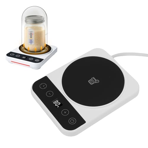 banapoy Scaldapasta per lievito madre, Tappetino elettrico riscaldante per lievito madre con controllo termostato e timer 12 ore, Cuscino riscaldante scaldatazze per cottura in casa (Plug 220-240 V.)