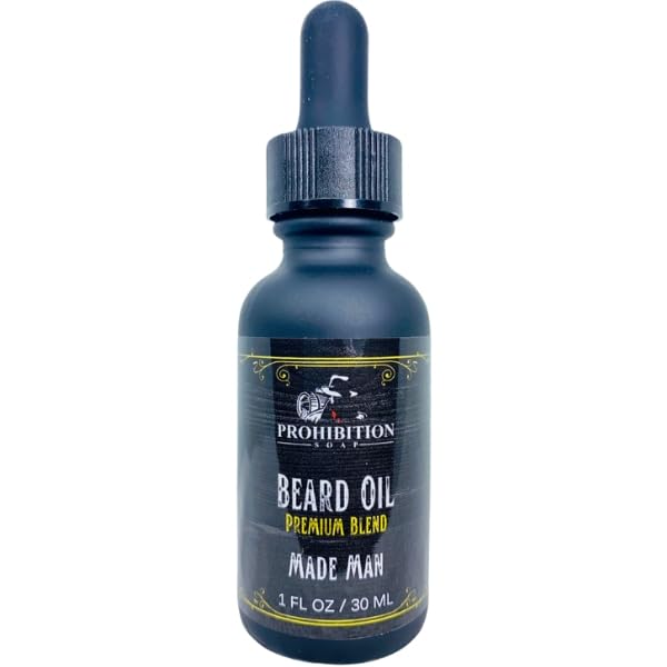 Prohibition Soap Beard Oil, With Organic Jojoba and Argan Oil, Premium Blend, for All Beard Types (Welcome to the Family Beard Oil 4 Pack)