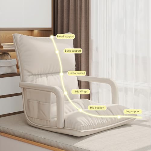 Fauteuil de jeu au sol bleu et canapé inclinable à 6 positions