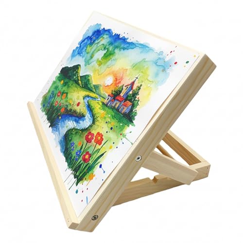 Caballete de mesa | Soporte de madera con función ajustable y plegable | Caballete de pintura para arte de mesa | Para adultos, principiantes, jóvenes, estudiantes, estudiantes, diseño de dibujo de