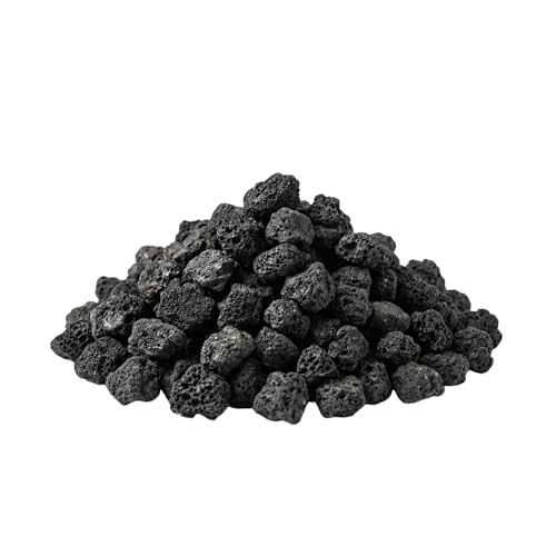 Vectochem Lava Rock Granules, Size 1/2"-1" inch, for Fireplace, Fire Pit or Bowl, Outdoor and Indoor Volcanic Rock for Natural Gas or Propane Fires, Black (2, Pounds)
