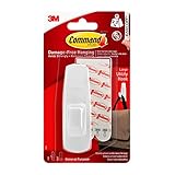 Command Large Utility Hook, Pack of 1 Hook and 2 Adhesive Strips, White - Damage Free Hanging - Holds up to 2.2kg - Image 1