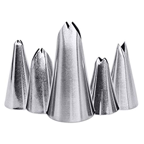 5 Unids Hojas de Acero Inoxidable Boquillas Glaseado Boquillas Pacíficas Consejos Para Pasteles Decoración Pastelería Fondant Herramientas Alta Calidad Moda