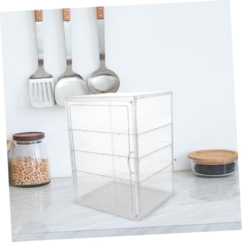 Vitrina panadería transparente con estantes ajustables para repostería 7