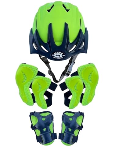 Image of Liffo Skating Guard Skating Kit Protective Skating Guard Kit for Skating, Cycling, Running for Kids,Boys,Girls,Men & Women (HSG) (HP-Green, M)