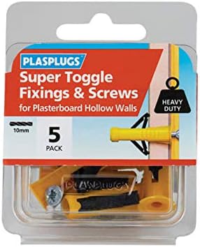 Plasplugs - Super Toggle Fixings & Screws (Pack 5)