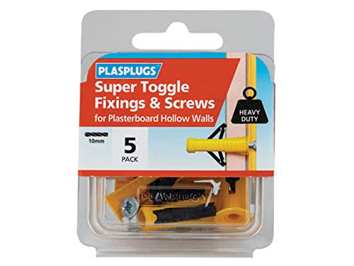 Plasplugs - Super Toggle Fixings & Screws (Pack 5)
