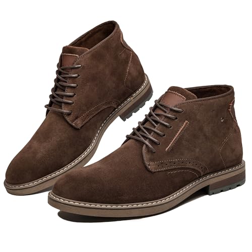 Arkbird Mens Chukka Boots Suede Leather Classic Fashion Casual Ankle Lace-up Dress Boots for Men