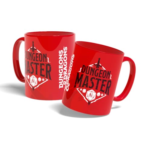 Konix Dungeons & Dragons Taza de cerámica - 320 ml - Diseño Master - Rojo