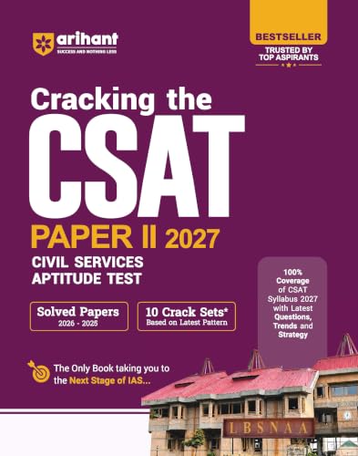 Image of Arihant Cracking the CSAT Paper II 2027 | UPSC Civil Services Aptitude Test | Complete CSAT Syllabus Coverage with Questions, Trends & Strategy | Solved Papers (2026-2025) & 10 Crack Sets