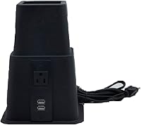 Vista 1 de HomeRoots Juego de 8 elevadores ajustables de plástico resistente de 3, 5 u 8 pulgadas para cama, muebles, sofá, mesa y silla, color negro eléctrico