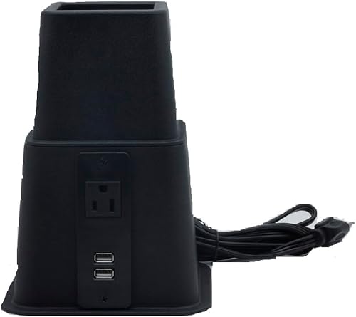 HomeRoots Juego de 8 elevadores ajustables de plástico resistente de 3, 5 u 8 pulgadas para cama, muebles, sofá, mesa y silla, color negro eléctrico