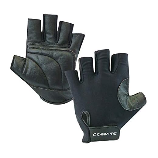 CHAMPRO Padded Catcher's Glove for Sting Reduction, Baseball Softball Players of All Ages, BLACK