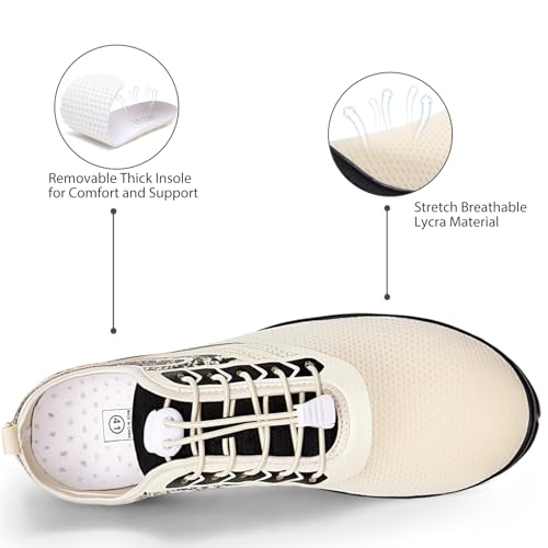Image of WateLves Water Shoes Mens Womens Barefoot Beach Swim Shoes Quick-Dry Aqua Socks Pool Shoes for Surf Yoga Water Aerobics