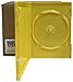 USDISC DVD Cases Standard 14mm Premium, Single 1 Disc, Yellow, Pack of 25