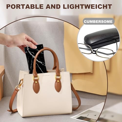 Image of Anikathy 2Pcs Sunglass Eyeglass Glasses Case Soft PU Leather with Cleaning Cloth Portable Glasses Pouch Bag for Men Women