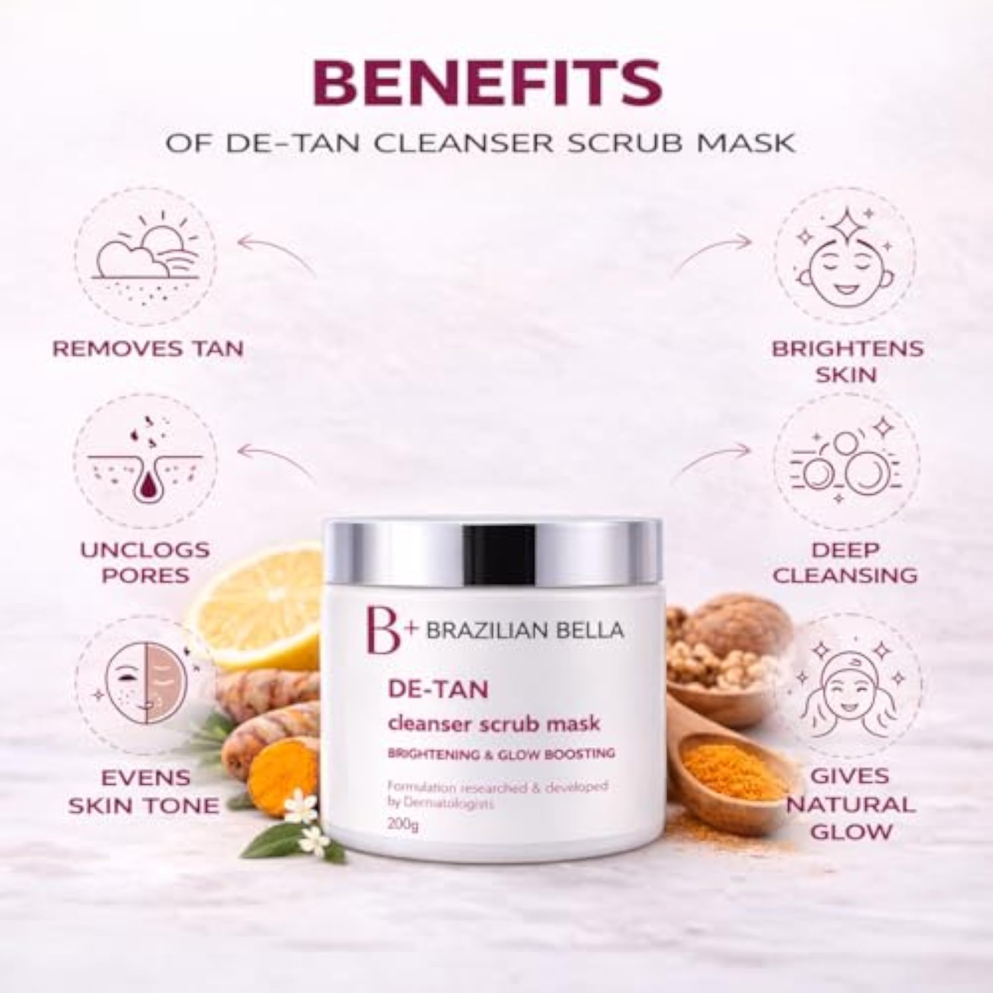Brazilian Bella Full Body & Butt Bum Whitening De-Tan Pack