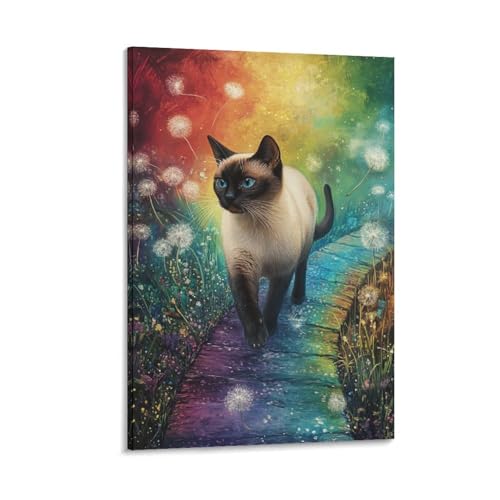 Toile chat Ragdoll décoration murale premium 50x75 cm pour chambre et couloir