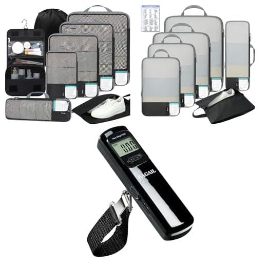 BAGAIL Packing Cubes and Luggage Scale Set