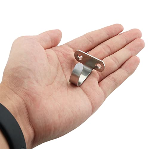 Dghaop 8Pcs Stainless Steel Screw Mounted Ceiling Hooks With Screws, Under-Shelf Towel/Robe Clothes Hook Heavy Duty Coat Hook Hanger, Silver Tone #TOP6