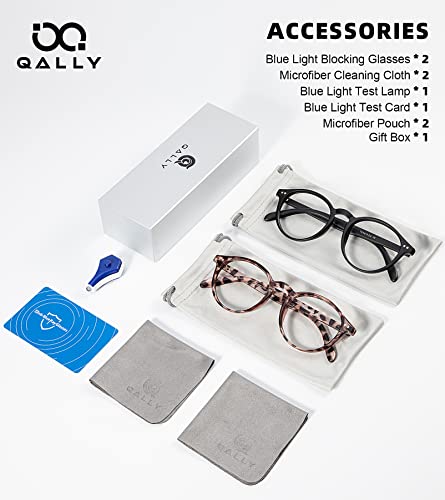 Image of Womens Round Blue Light Blocking Glasses Anti Eye Strain Glasses Clear Lens Computer Eyeglasses with Filter UV Light