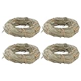 Luxshiny Lot de 4 Anneaux à Herbe Tissée pour Petits Animaux, Molaire Naturel pour Lapins ...