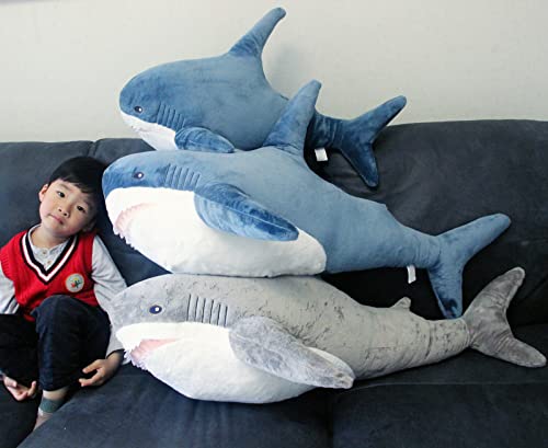39.4 Inch Xxl Chonky Giant Shark Stuffed Animal,Soft Squishy Shark Toys Shark Plush Pillows,Chubby Stuffed Shark Brave Boy's And Girl's Room Décor,Perfect Stress Relief For Women #TOP6