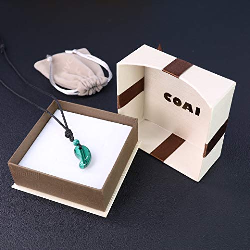 Amorwing Mala Beads Magatama Japanese Malachite Stones Grounding Pendant Necklace #TOP5