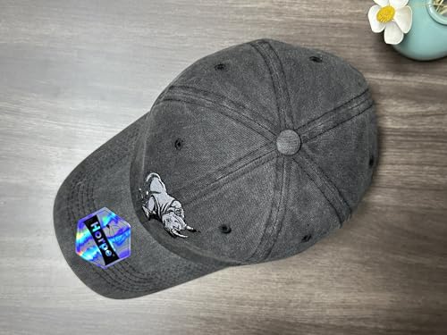 Image of Embroidered Animal Hat Gift for Men Women, Adjustable Baseball Cap | Animal Lover Collection, Casual Outdoor Wear, Breathable Cotton Fabric, Adjustable Buckle Closure