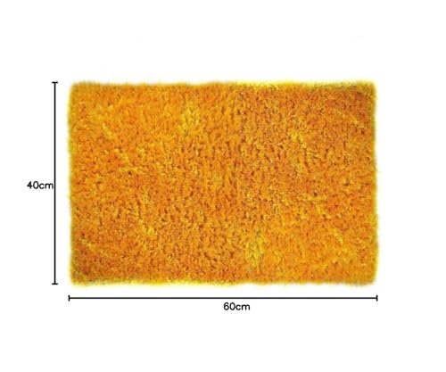 Image of Anti Skid Doormats for Home and Office Entrance Living Room and Bathroom Mats | Entrance Door Mats for Home and Office Entryway. (Solid Yellow, 18x28)