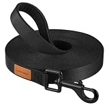 Guinzaglio Addestramento per Cani 3m/5m/7m/10m/15m/20m/25m/30m, Nero